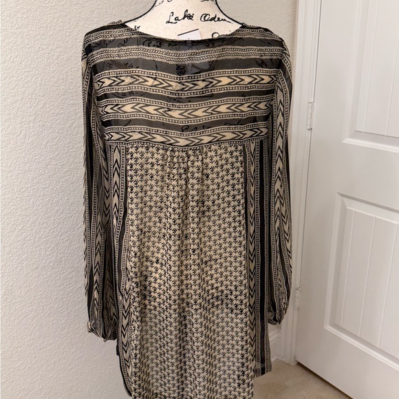 Free People Feather in the Wind sheer tunic blouse sz M - Picture 6 of 8